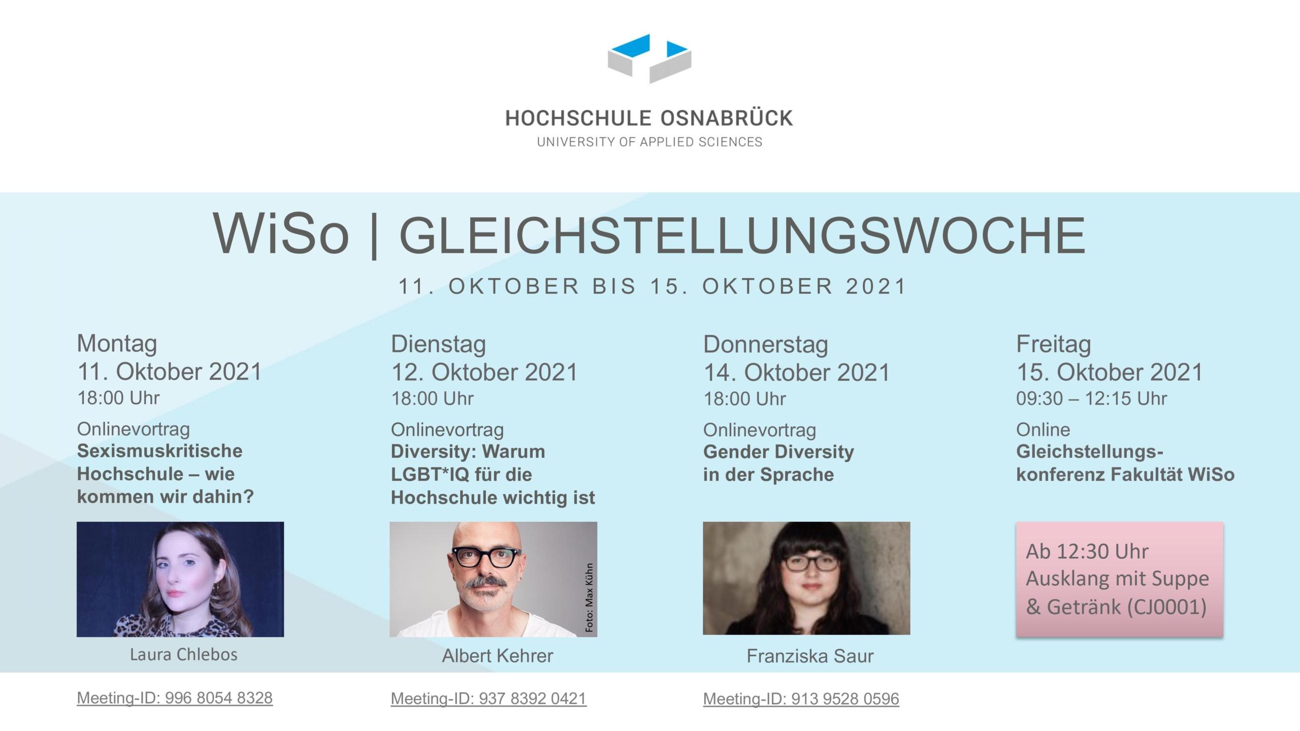 WiSo Gleichstellungswoche
