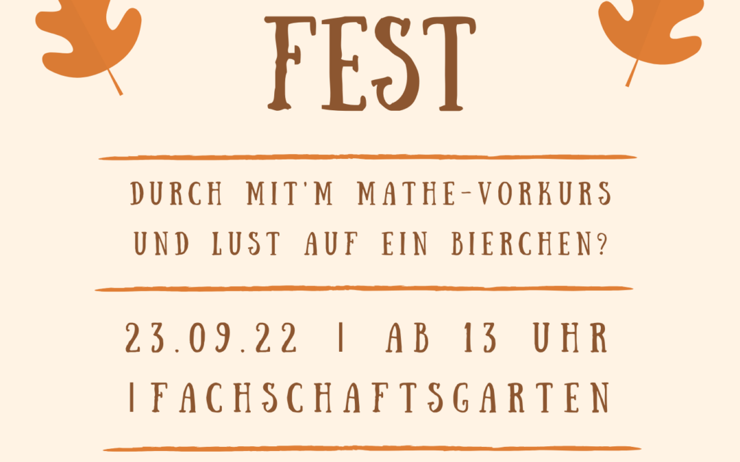 Abschlussfest der Studienvorbereitungswoche WS22/23
