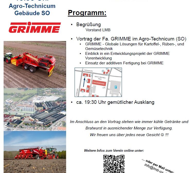 Vortragsabend Firma GRIMME